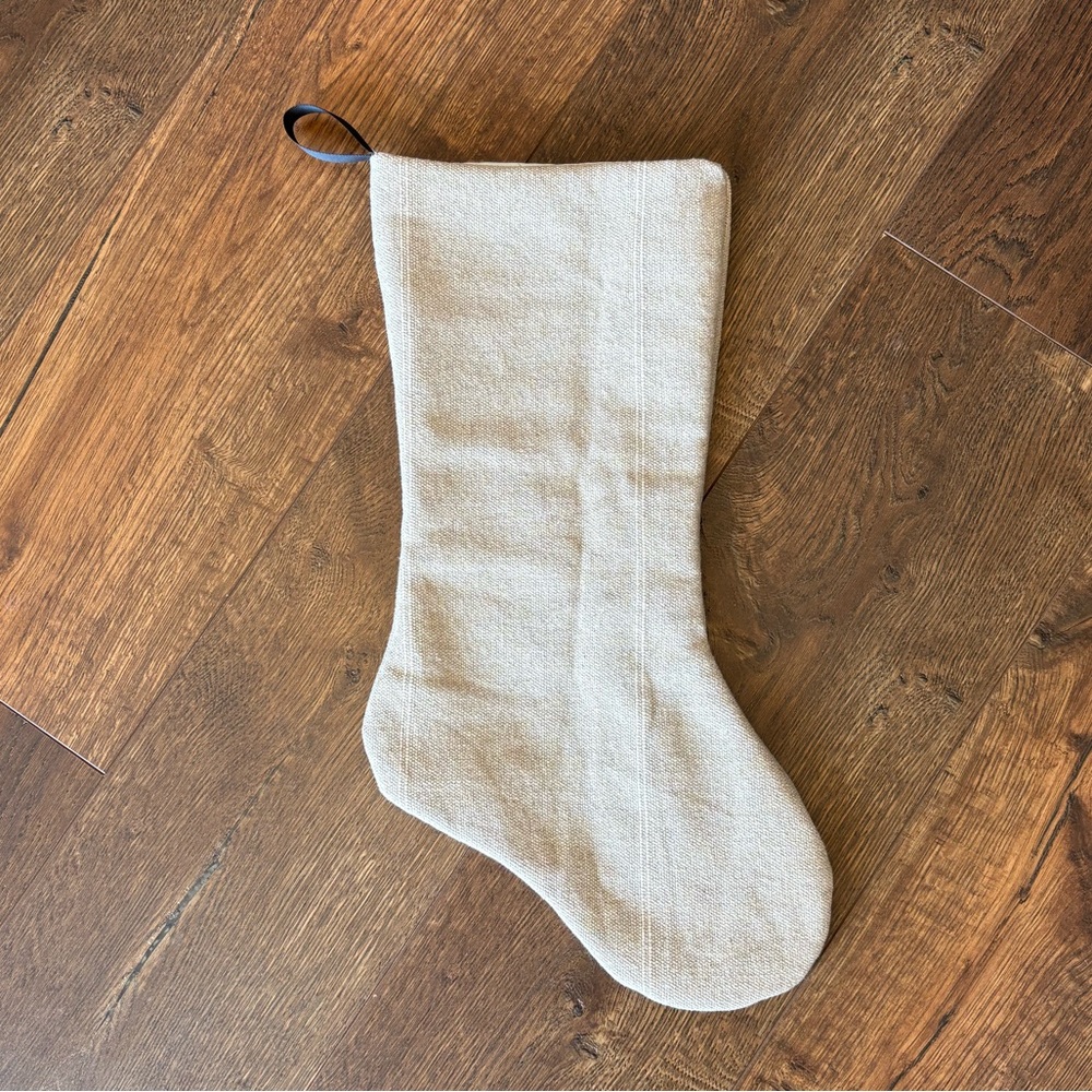 NWOT Beige Christmas Stocking